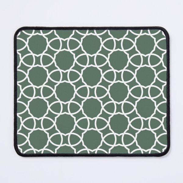 Item preview, Green and White Petal Shape Tile Pattern Pairs Coloro 2022 Popular Color Wavelite 069-43-12 designed and sold by ColorOfTheYears.