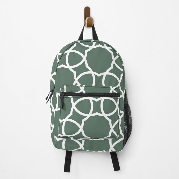 Item preview, Green and White Petal Shape Tile Pattern Pairs Coloro 2022 Popular Color Wavelite 069-43-12 designed and sold by ColorOfTheYears.