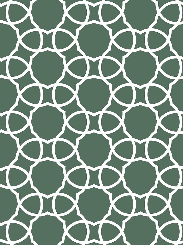 Aperçu 5 sur 5. Robe trapèze avec l'œuvre Green and White Petal Shape Tile Pattern Pairs Coloro 2022 Popular Color Wavelite 069-43-12 créée et vendue par ColorOfTheYears.