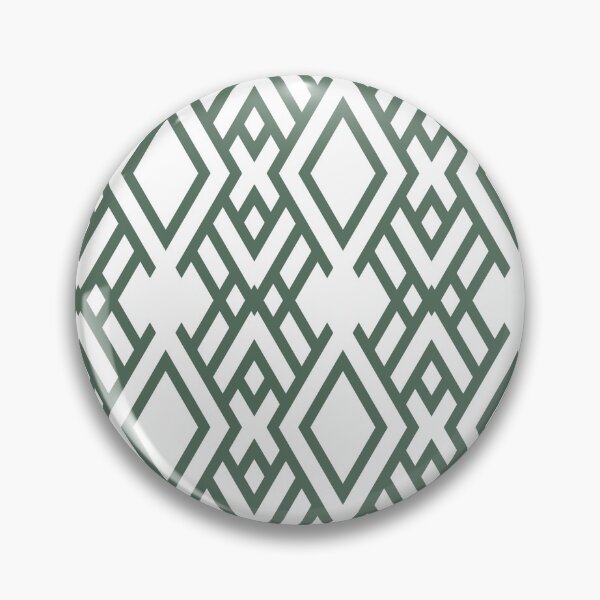 Item preview, Green White Geometric Striped Art Deco Pattern Pairs Coloro 2022 Popular Color Wavelite 069-43-12 designed and sold by ColorOfTheYears.