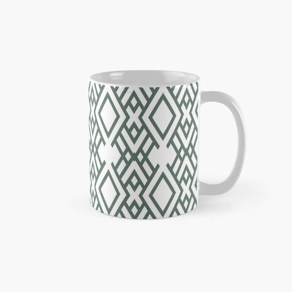 Item preview, Green White Geometric Striped Art Deco Pattern Pairs Coloro 2022 Popular Color Wavelite 069-43-12 designed and sold by ColorOfTheYears.