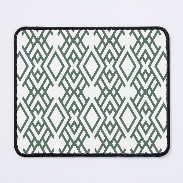 Item preview, Green White Geometric Striped Art Deco Pattern Pairs Coloro 2022 Popular Color Wavelite 069-43-12 designed and sold by ColorOfTheYears.