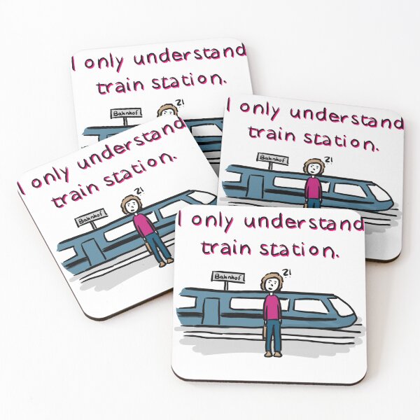 Item preview, Denglisch saying Only understand train station designed and sold by frochti.