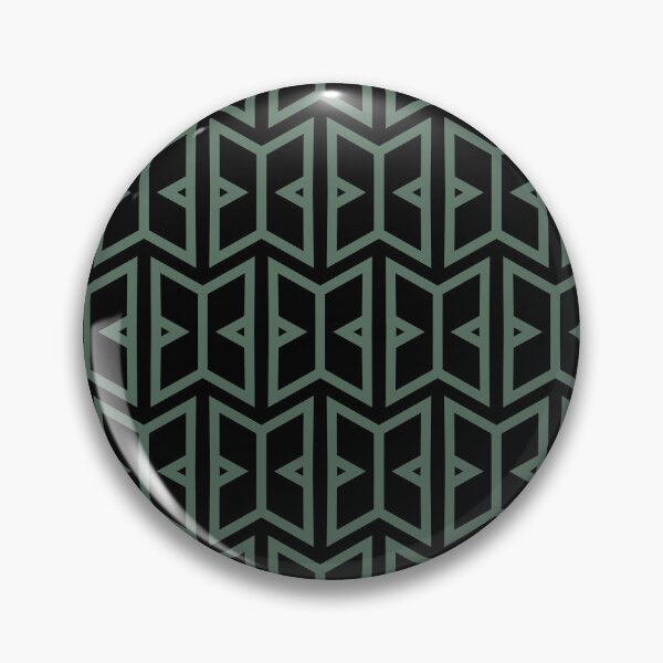 Item preview, Black and Green Simple Art Deco Shape Pattern Pairs Coloro 2022 Popular Color Wavelite 069-43-12 designed and sold by ColorOfTheYears.