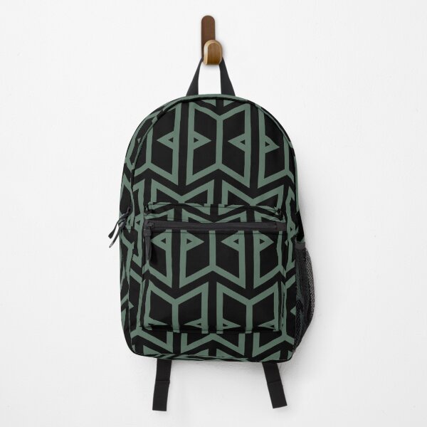 Item preview, Black and Green Simple Art Deco Shape Pattern Pairs Coloro 2022 Popular Color Wavelite 069-43-12 designed and sold by ColorOfTheYears.