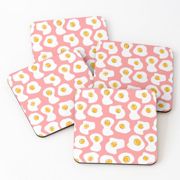 Item preview, Fried egg Print pastel pink designed and sold by DemonicGloom.