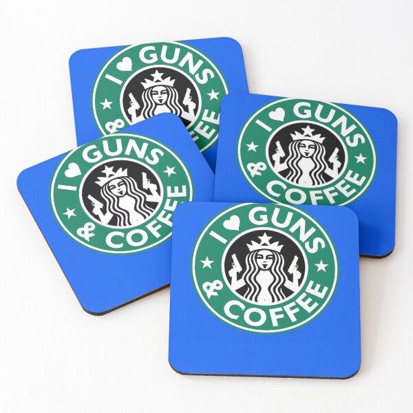 Item preview, I Love GUNS AND COFFEE Shirt Funny Gun T-Shirt Essential T-Shirt designed and sold by AlexanderHaardt.