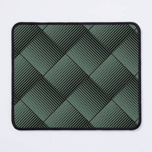 Item preview, Black and Green Square Mosaic Stripe Pattern Pairs Coloro 2022 Popular Color Wavelite 069-43-12 designed and sold by ColorOfTheYears.