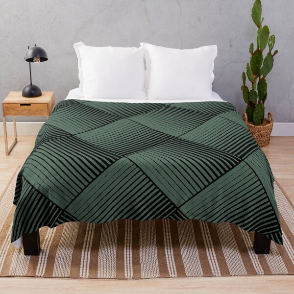 Item preview, Black and Green Square Mosaic Stripe Pattern Pairs Coloro 2022 Popular Color Wavelite 069-43-12 designed and sold by ColorOfTheYears.