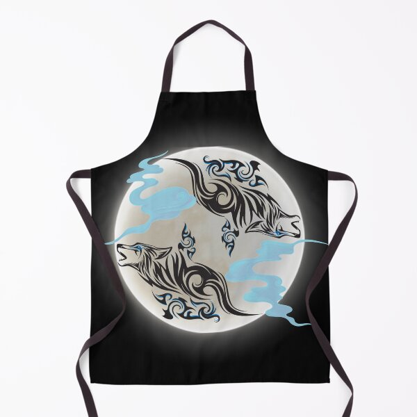 Item preview, Twin Mystical Black Wolf With Blue Eyes In The Moon designed and sold by Onewivnacher.