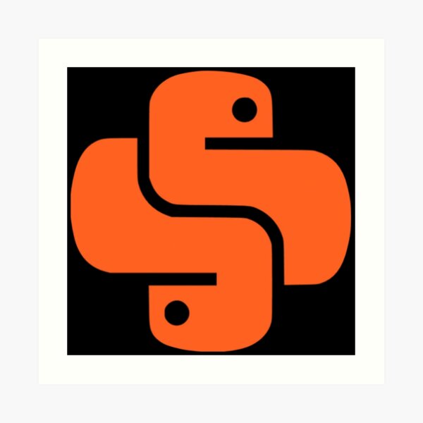 "orange - python coding language logo" Art Print for Sale by ...