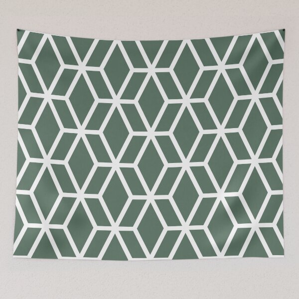 Item preview, Green and White Tessellation Line Pattern 16 Pairs Coloro 2022 Popular Color Wavelite 069-43-12 designed and sold by ColorOfTheYears.