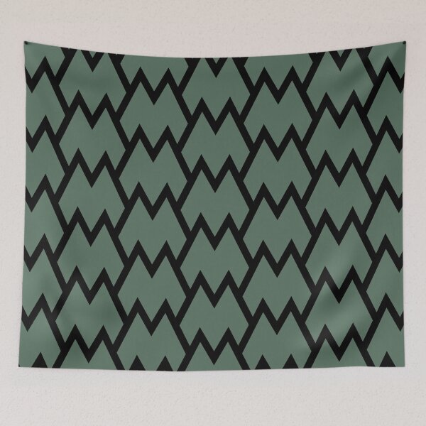 Item preview, Black and Green Tessellation Line Pattern 18 Pairs Coloro 2022 Popular Color Wavelite 069-43-12 designed and sold by ColorOfTheYears.