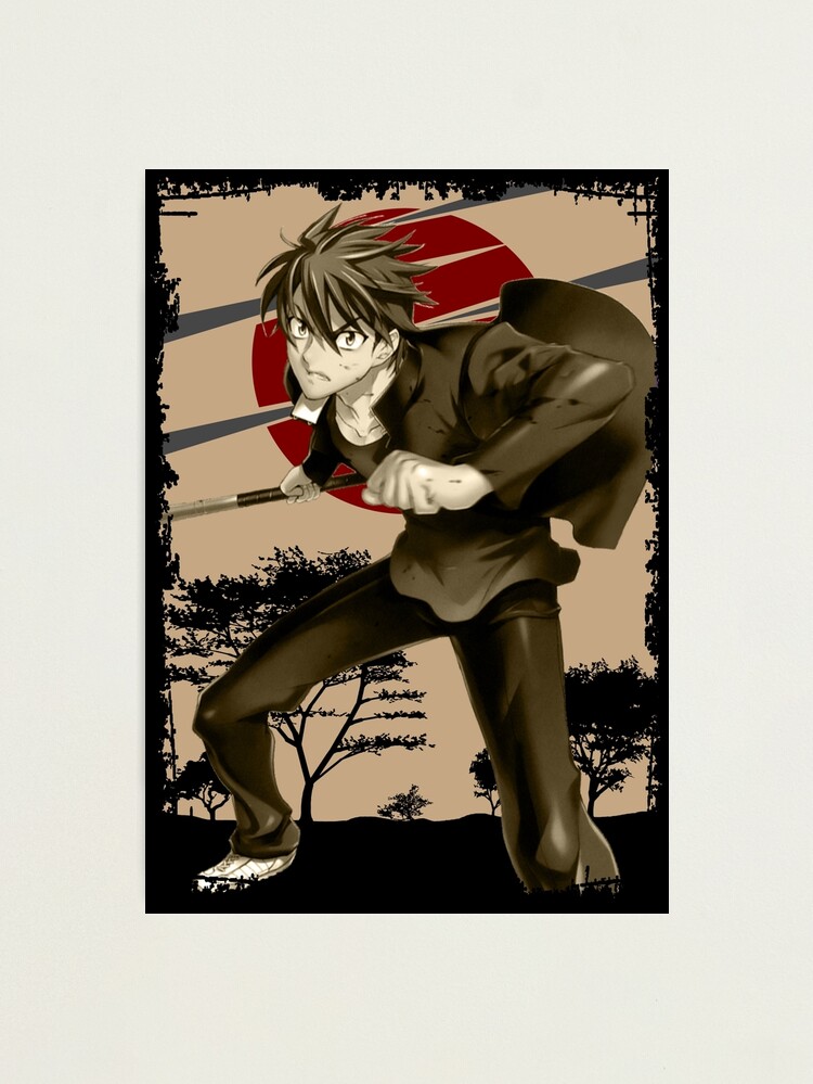 Anime Highschool of the Dead Canvas Poster Komuro Takashi Shizuka