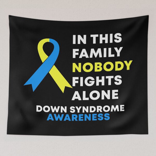 Item preview, In This Family Nobody Fights Alone Down Syndrome Awareness designed and sold by Color-Sparkle.