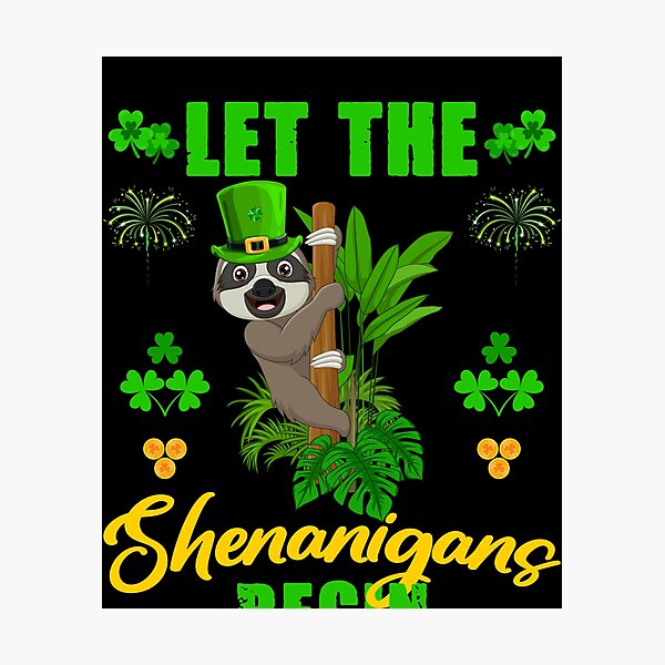 Item preview, Let The Shenanigans Begin Shirt Saint Patrick's Sloth Lovers designed and sold by CREATIVE-TEE.