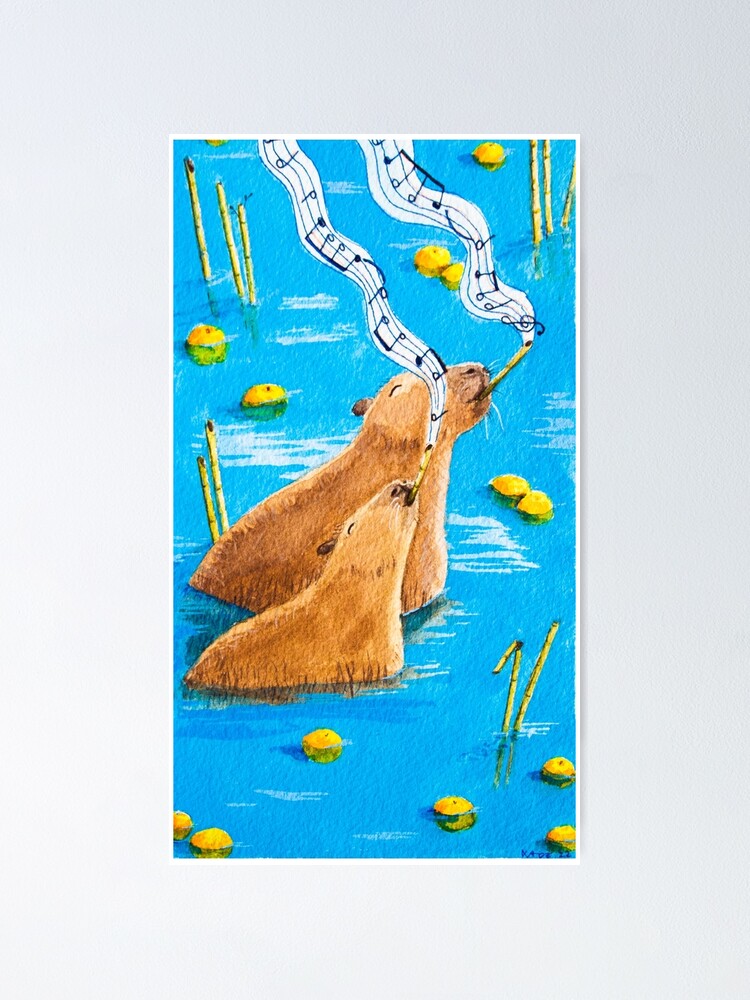 Póster «Canción de capibara» de art-by-kate14 | Redbubble