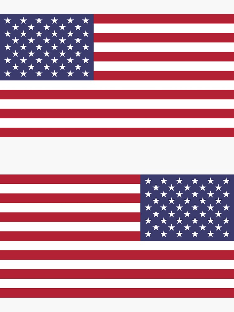 Thumbnail 3 of 3, Sticker, USA flag 2 stickers (left + right) always forward designed and sold by abstractee.