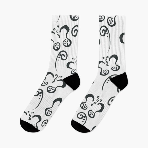 Artikelvorschau, Gray-Green and White Butterfly and Scroll Pattern - Coloro 2022 Popular Color Dark Springs 087-20-02 entworfen und verkauft von ColorOfTheYears.