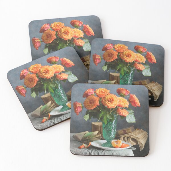 Item preview, Red-Orange Roses designed and sold by nikoart001.