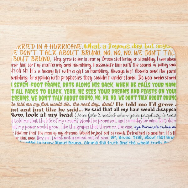 Item preview, we don’t talk about Bruno (style1) designed and sold by QuotableYou.