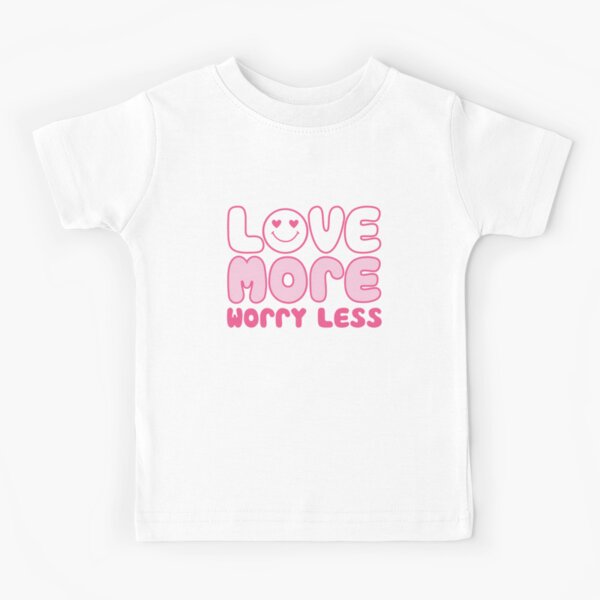 Valentines Shirt Cute Shirt Smiley Face Shirt Shirt Love More Worry Less Shirt Retro Shirt Groovy Shirt Groovy Valentines Shirt