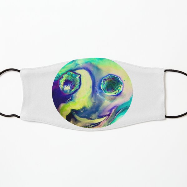 “Happy Alien Influences” Acrylic Pour Kids Mask