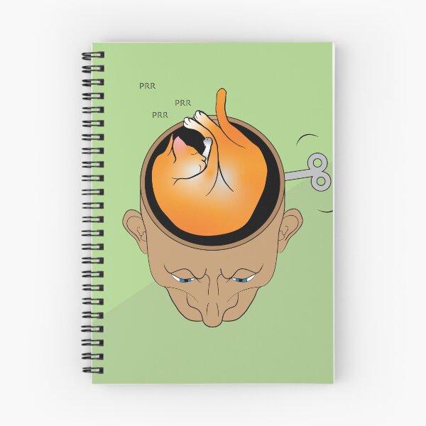 Item preview, Cat Sleeping In a Head Digital Art Print Green,  designed and sold by Jelle de Boer.