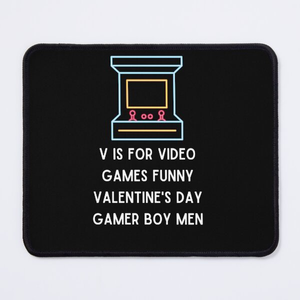 Item preview, V Is For Video Games Funny Valentines Day Gamer Boy Men designed and sold by Snorg Tees ⭐⭐⭐⭐⭐.