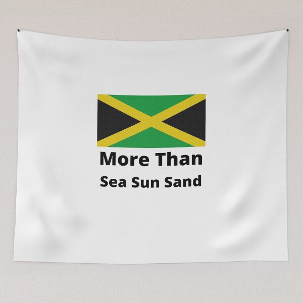 Item preview, Jamaica flag "More than sea sun sand" designed and sold by Giographix.