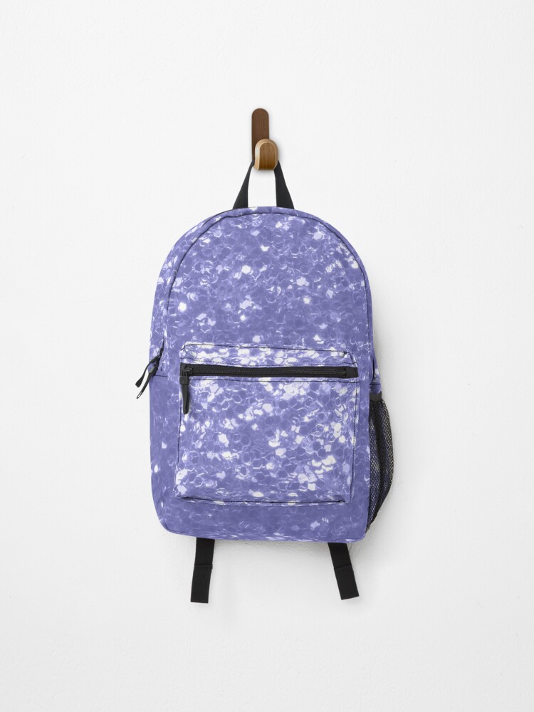 Purple violet faux sparkles glitter periwinkle lavender stylish look for  her (Photo of Glitter Not Reflective) Backpack