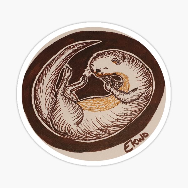 Sleeping otter Sticker