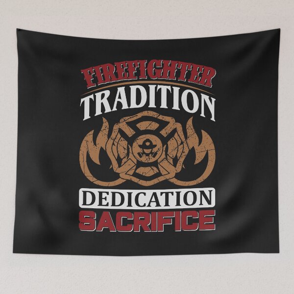 Item preview, Firefighter T-Shirt: Tradition- Dedication And Sacrifice designed and sold by Funny-Tees4U.