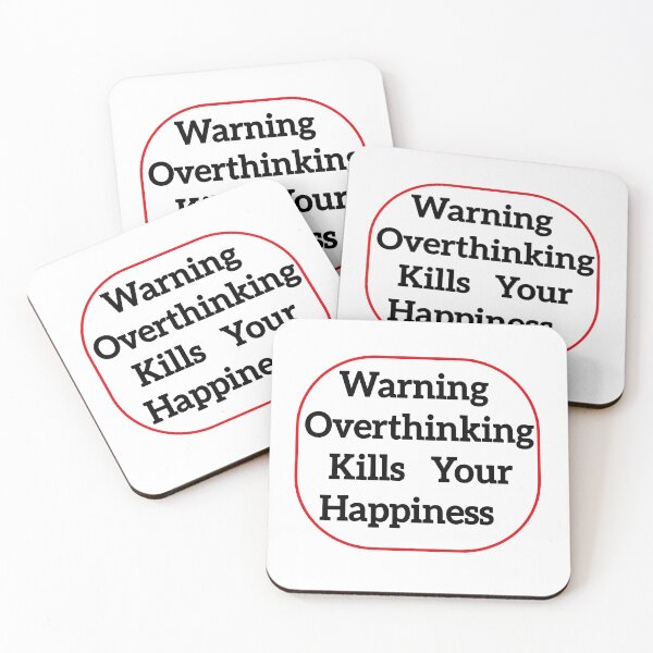 Item preview, Warning Overthinking Kills Your Happiness designed and sold by Karamshooop.