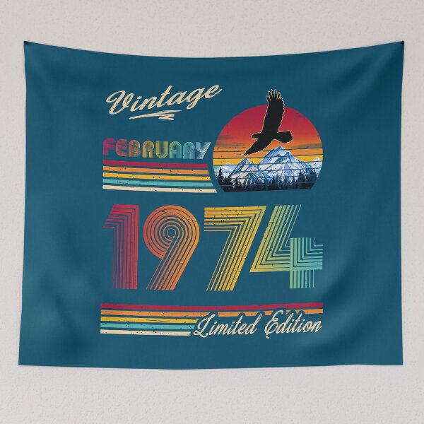 Item preview, February 1974 Birthday designed and sold by GreenSplash.