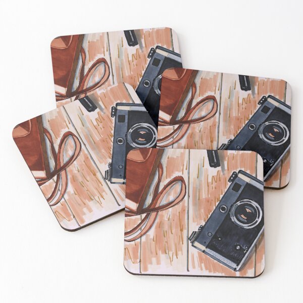 Item preview, Camera Sketching Illustration painted by Helen Berk designed and sold by HelenBerkArt.