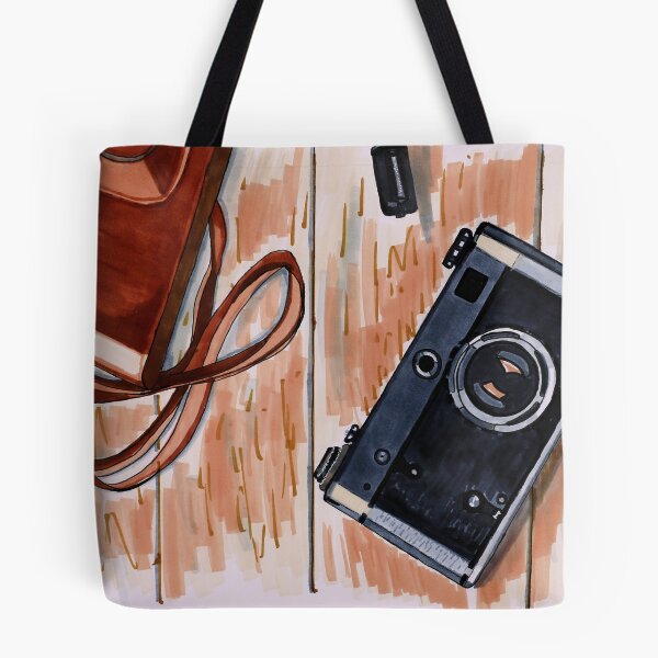 Item preview, Camera Sketching Illustration painted by Helen Berk designed and sold by HelenBerkArt.