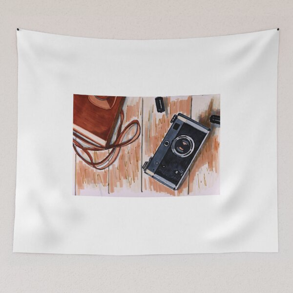 Item preview, Camera Sketching Illustration painted by Helen Berk designed and sold by HelenBerkArt.