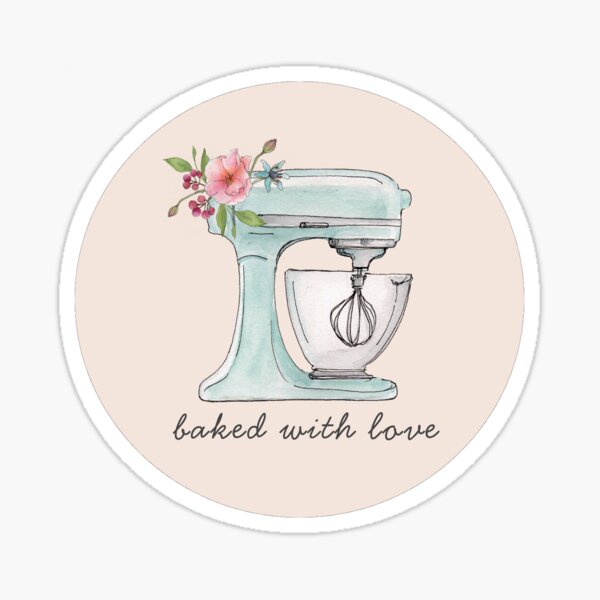 Sticker K4 Pink Kitchen Mixer with Flowers – MY VINYL CUT