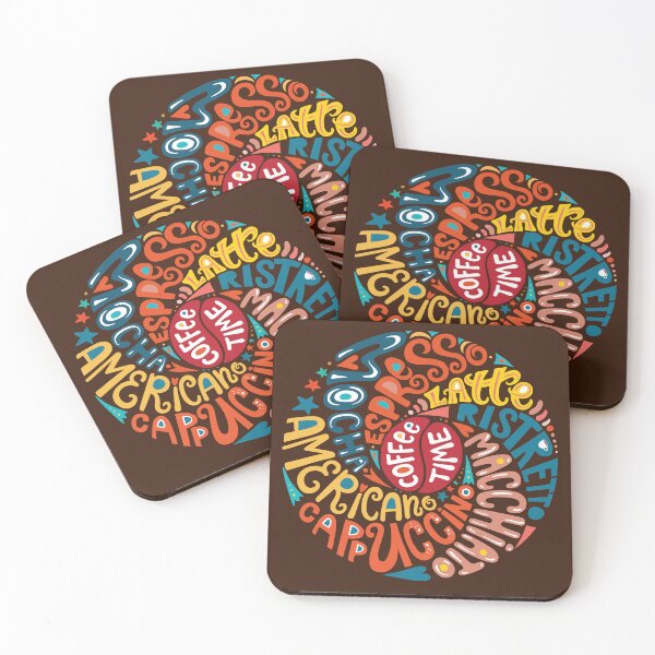Item preview, Coffee  Types - Coffee Time Lettering designed and sold by katesamdesign.