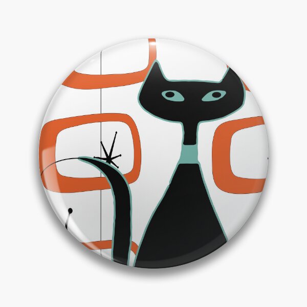 Item preview, Retro Cat Sitting in Front of MCM Artwork designed and sold by LisWilliams.