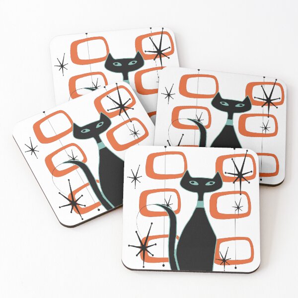 Item preview, Retro Cat Sitting in Front of MCM Artwork designed and sold by LisWilliams.