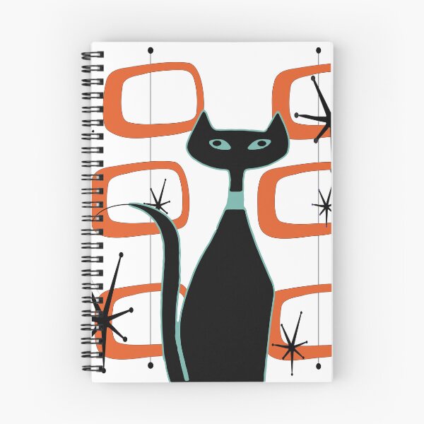 Item preview, Retro Cat Sitting in Front of MCM Artwork designed and sold by LisWilliams.