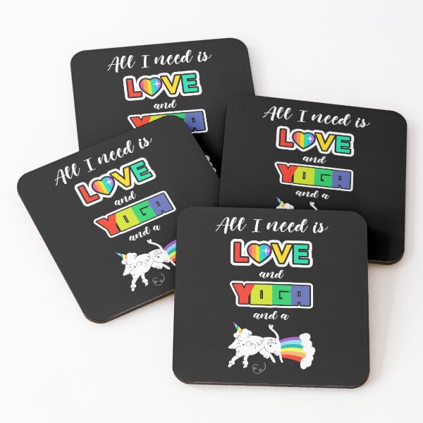 Item preview, All I need is Love and Yoga and a Unicorn Dog designed and sold by Monique Prince.