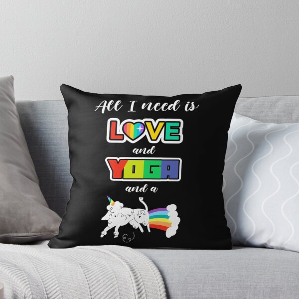 Item preview, All I need is Love and Yoga and a Unicorn Dog designed and sold by Monique Prince.