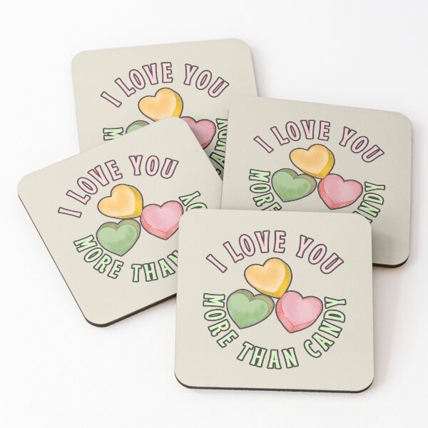 Item preview, I Love You More Than Candy, Cute Sweet Design Perfect For Valentine's Day, Birthday Or Just To Say I Love You designed and sold by TrulyEpoque.