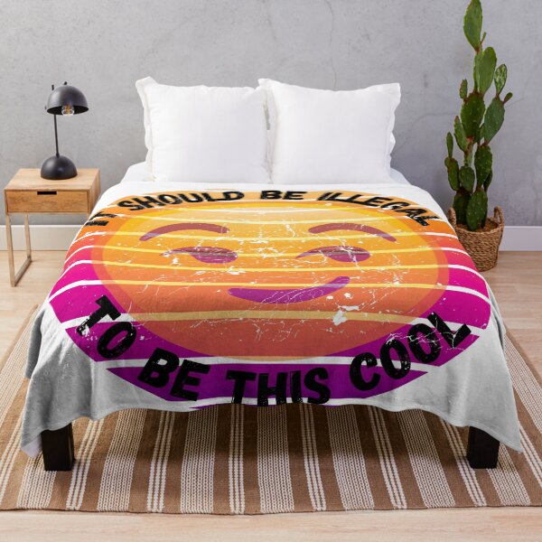 Item preview, It Should Be Illegal To Be This Cool Smirking Emoji Grunge Effect designed and sold by LuckyKermit.