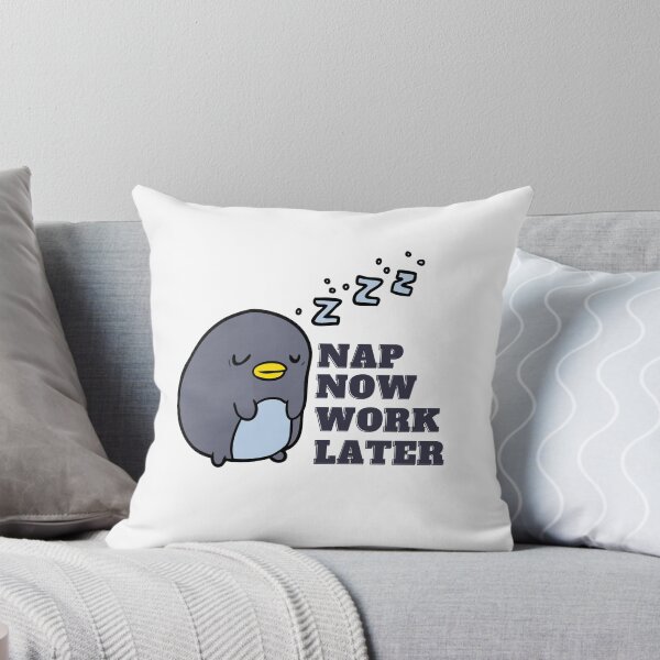 Item preview, Nap Now Work Later. Cute Penguin Sleeping designed and sold by Paper Hearteu.
