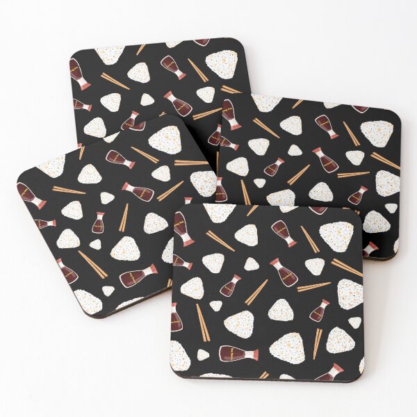 Item preview, Japanese Food Pattern - Onigiri, Soy Sauce and Chopsticks designed and sold by onepiconetreat.