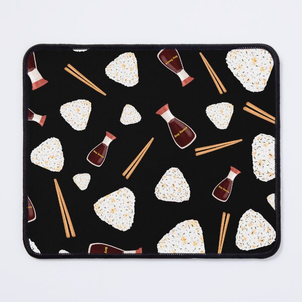 Item preview, Japanese Food Pattern - Onigiri, Soy Sauce and Chopsticks designed and sold by onepiconetreat.